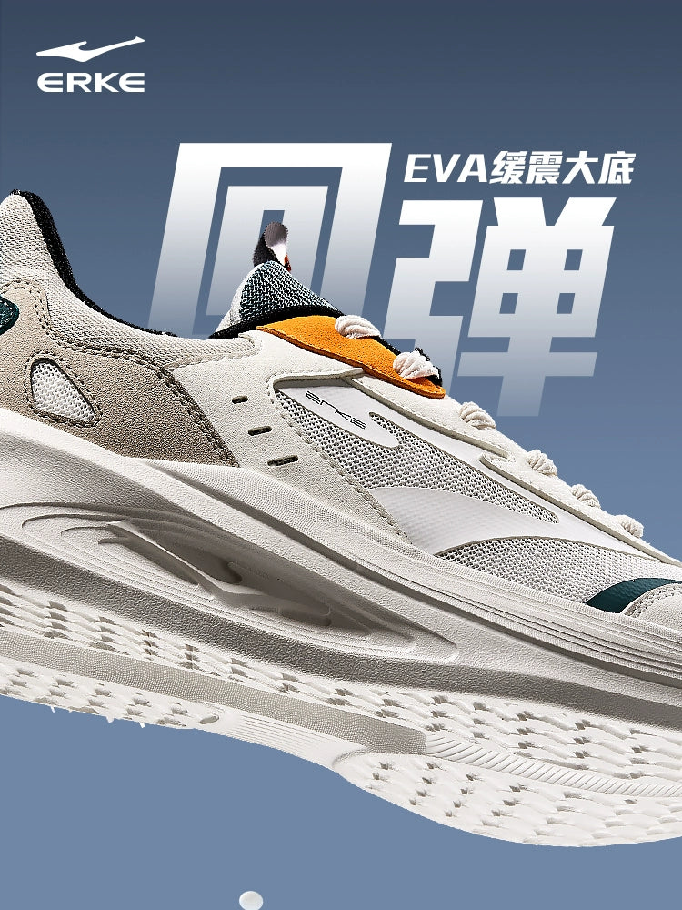 Hongxing Erke Men's Lightweight Soft Bottom Shock Absorption Sneaker