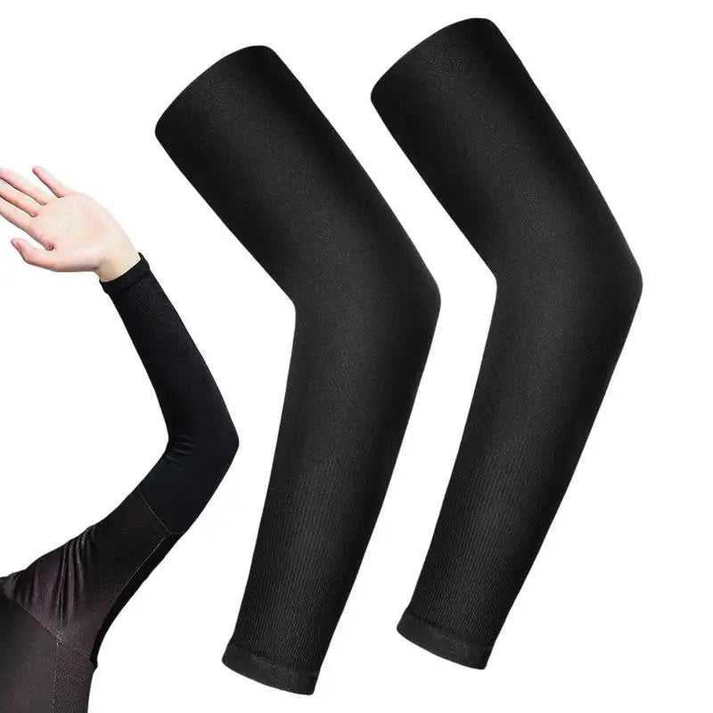 1 Pair Unisex Cooling Arm Sleeves Cover Sports Running UV Sun Protection Sunscreen Bands Outdoor Men Fishing Cycling Sleeves