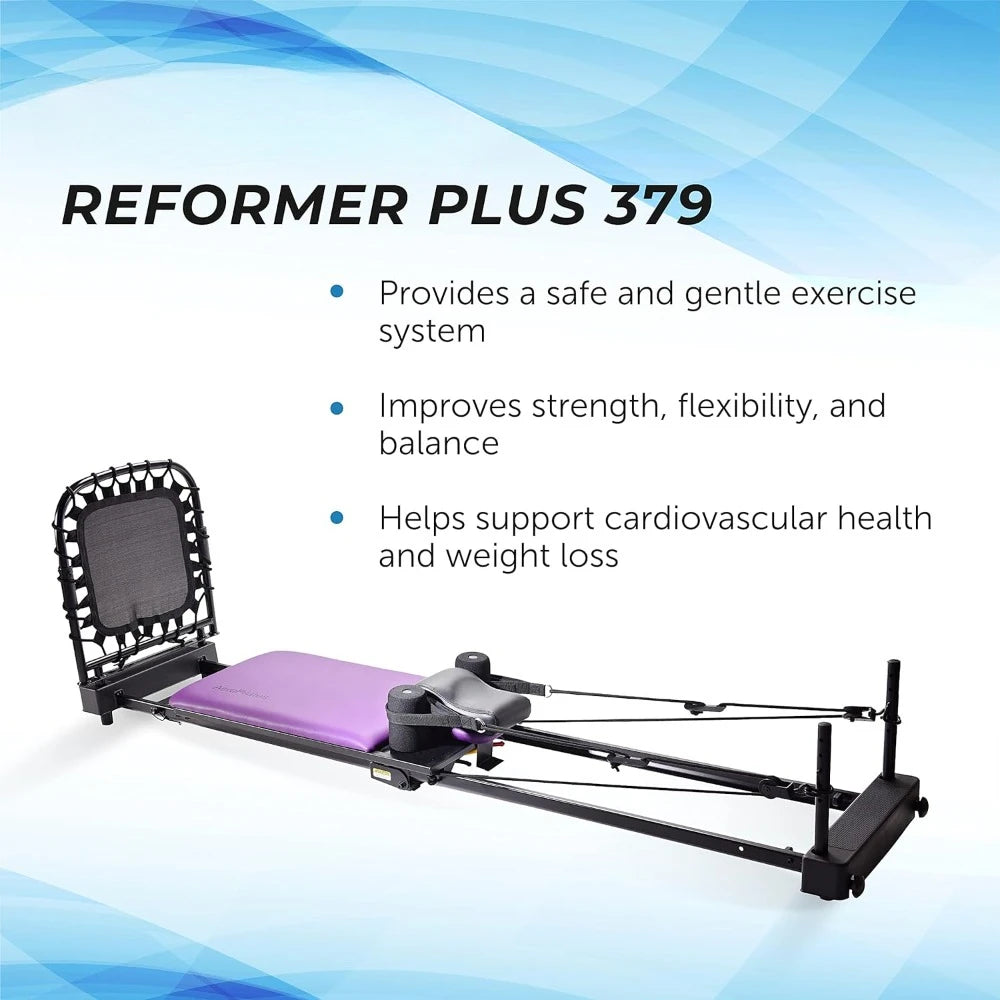 Pilates Reformer Workout Machine for Home Gym - Cardio Fitness Rebounder - Up to 300 lbs Weight Capacity,Fitness Equipment