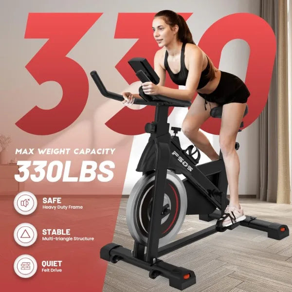 Exercise Bike, Stationary Bikes for Home Indoor Cycling Bike Cycle Bike with Digital Display & Comfortable Seat Cushion