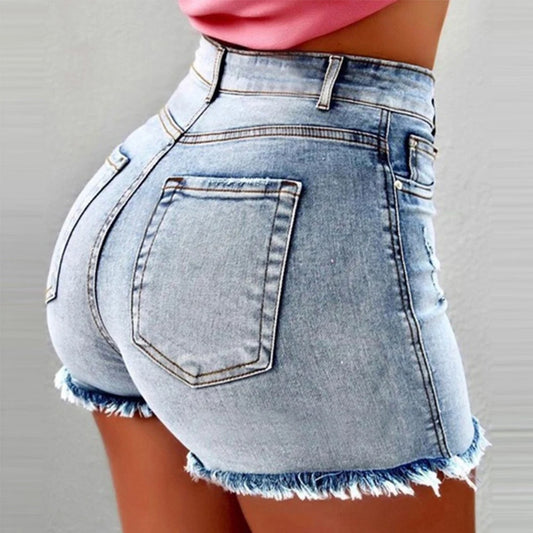 Solid Cotton Denim Shorts for Women Clothing 2024 Summer Street Style High Waist Sexy Jeans Female Casual Korean Y2K Crop Pants
