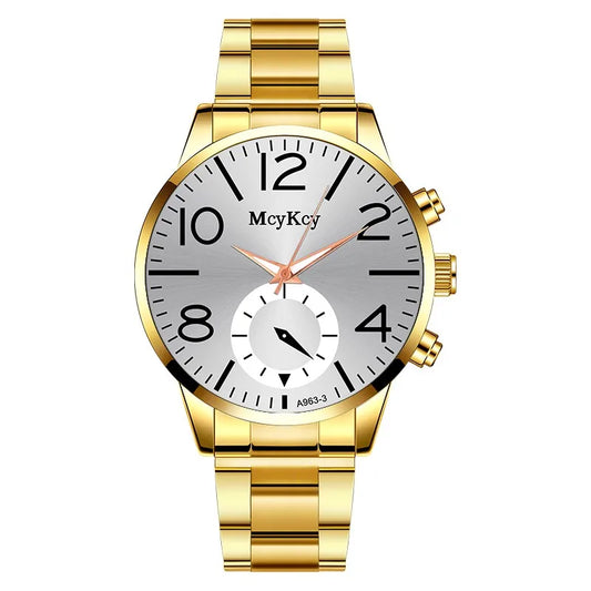 Men Watches 2023 Luxury Design Hand Wind Gold Silver Stainless Steel Band Business Watch For Men Exquisite Dress Clock Men Watch