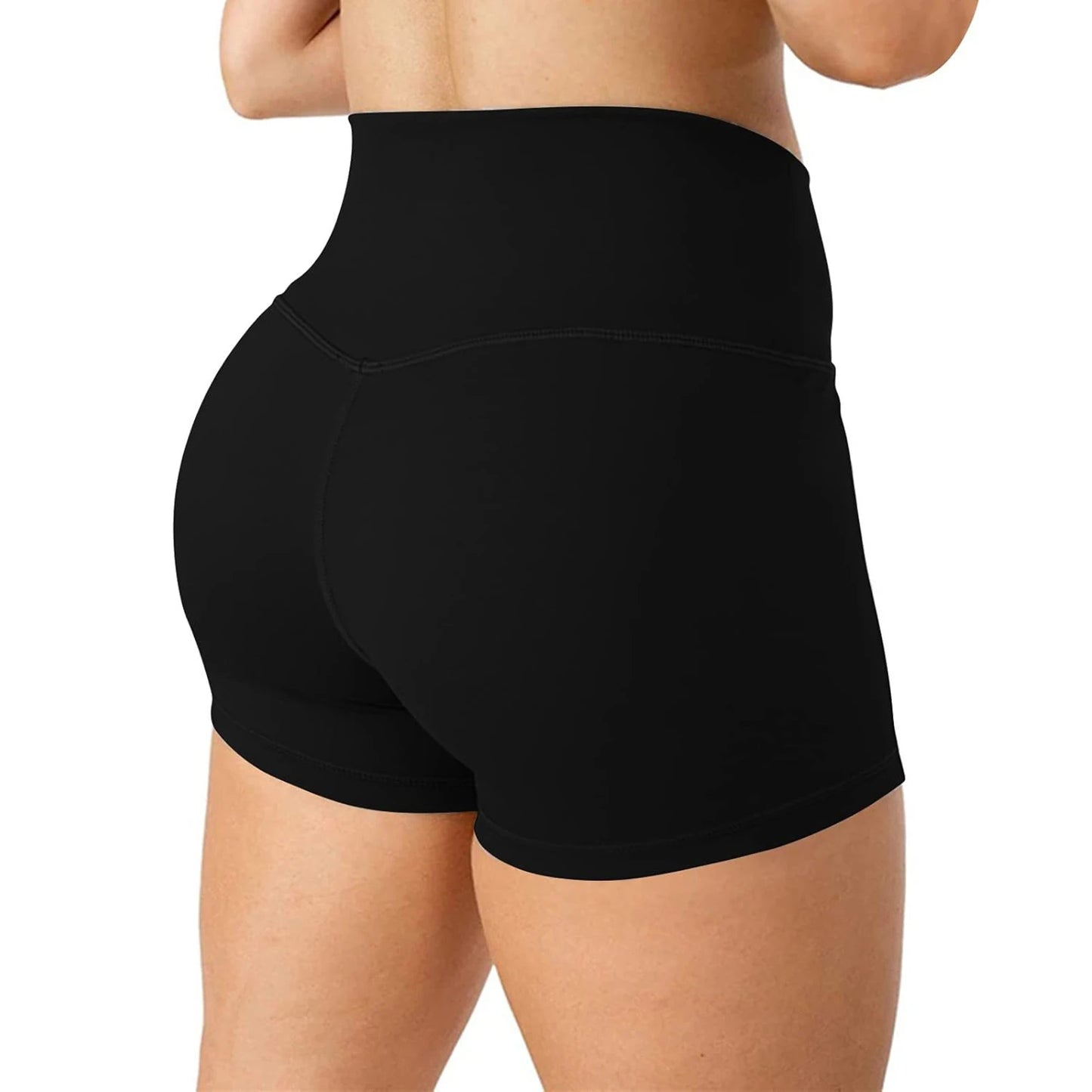 Womens Crossover Biker Shorts High Waist Booty Yoga Workout Athletic Running Spandex Shorts Scrunch Butt Leggings Female Clothes